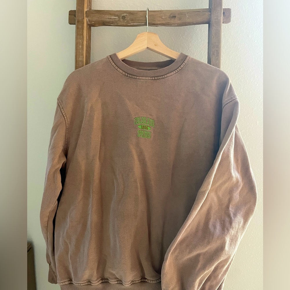 Urban outfitters brown crewneck